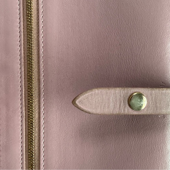 Celine - LARGE STRAP WALLET IN GRAINED CALFSKIN GREY/PINK -Great Condition w/Box - Picture 7 of 16